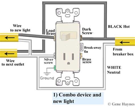 how to add wire through a switch metal box|switch and outlet combo wiring.